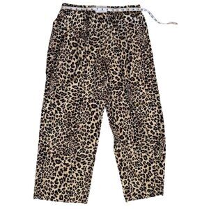 SHEIN Wide Leg Pants XL High Waisted Elastic Waist Palazzo Flowy Leopard Print